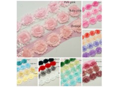 Shabby Flowers (Pack of 6) - 6cm 